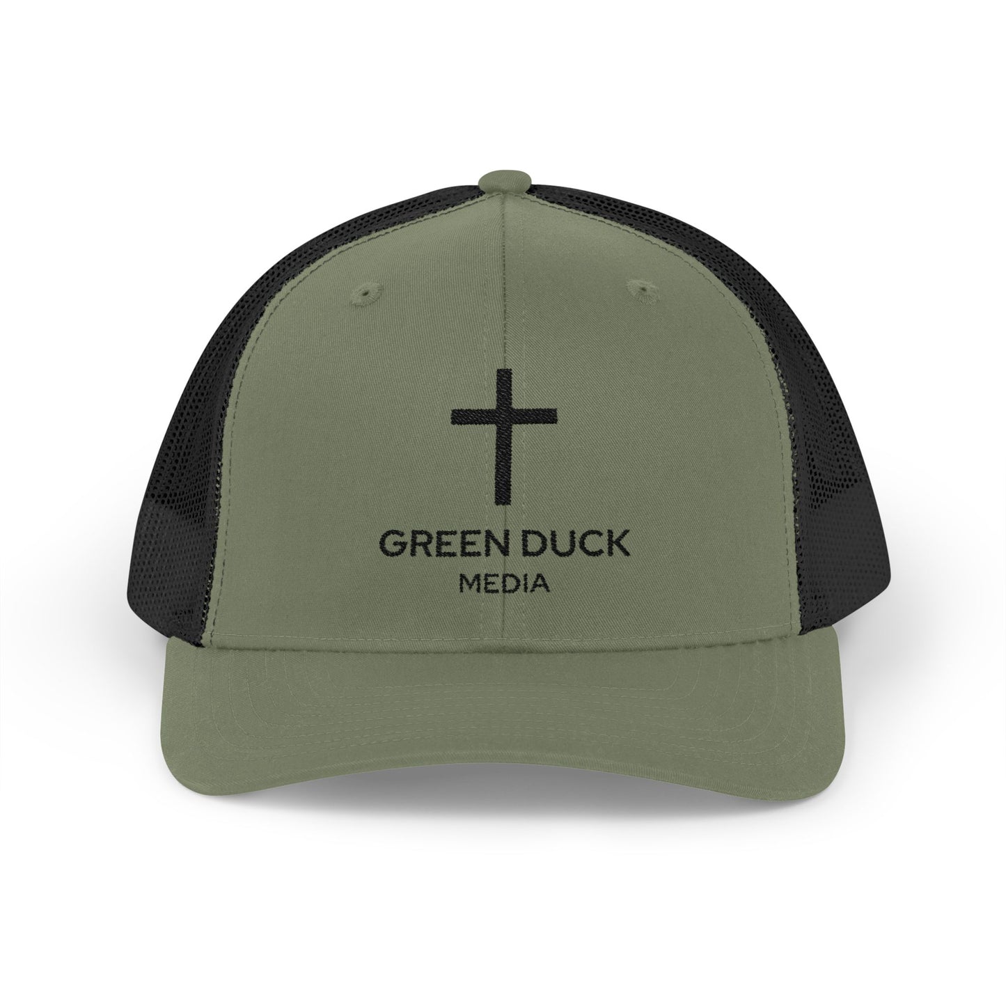 Gorra de camionero con logo de cruz - Colección Fe de Green Duck Media