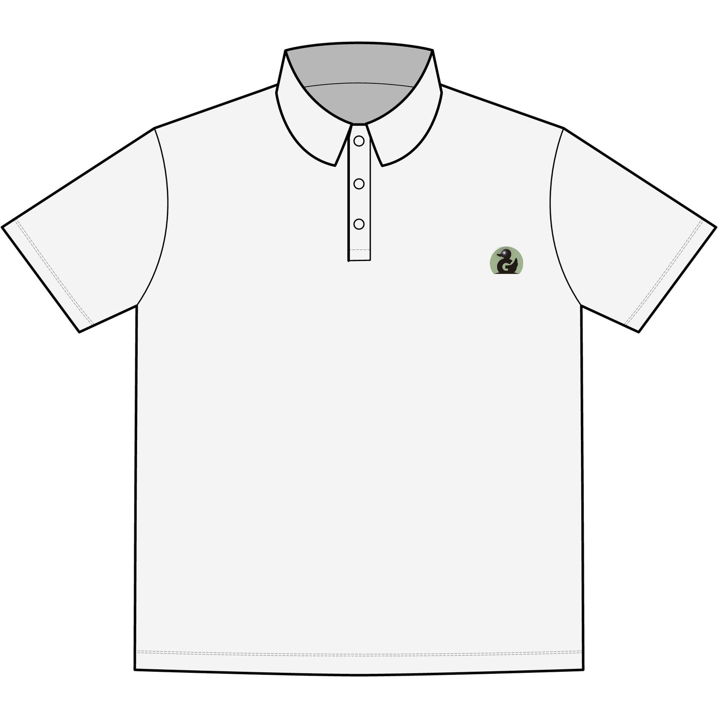 Classic Mercer+Mettle Stretch Jersey Polo — Men's Embroidered Chest Green Duck Media -Duck Only Logo