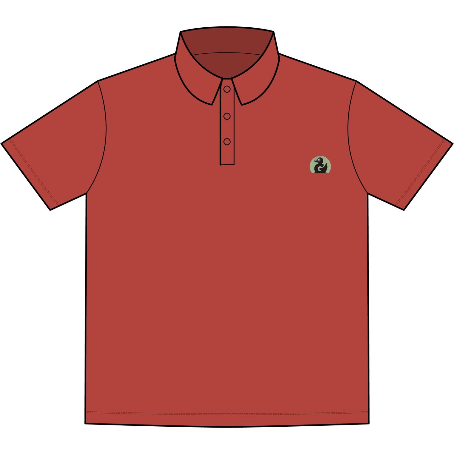 Classic Mercer+Mettle Stretch Jersey Polo — Men's Embroidered Chest Green Duck Media -Duck Only Logo