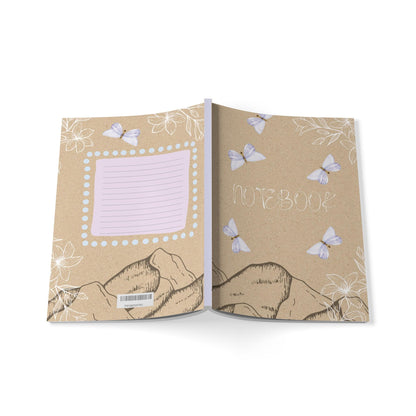 Butterfly Notebook: Eco-Friendly Floral Journal for Writers & Students