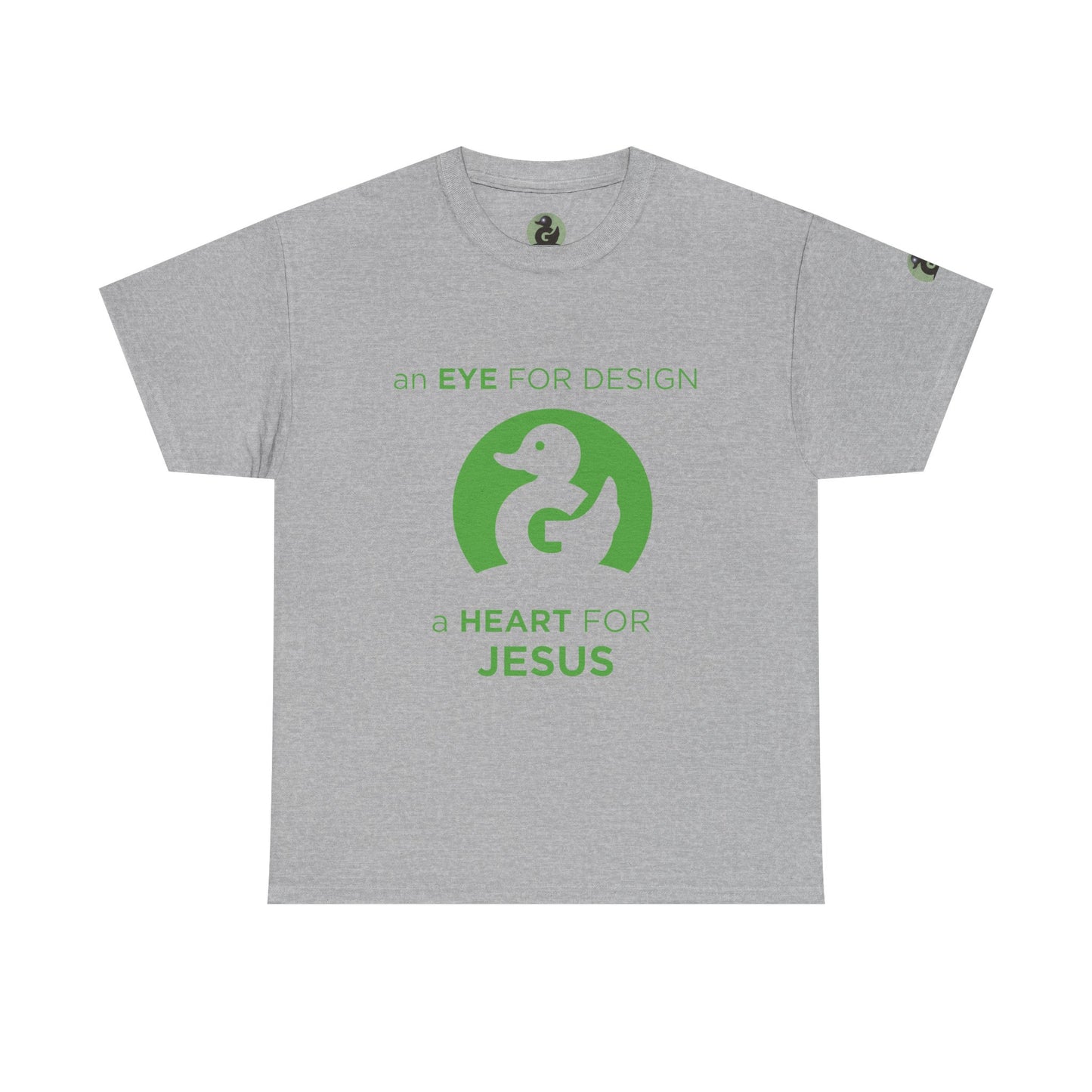 Christian Design T‑Shirt — "An Eye for Design, A Heart for Jesus"