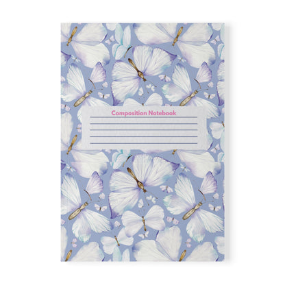 Beautiful Butterfly Softcover Notebook, Ideal for Journaling, Compact A5 Size, Gift for Students, Floral Stationery, Elegant Notebook