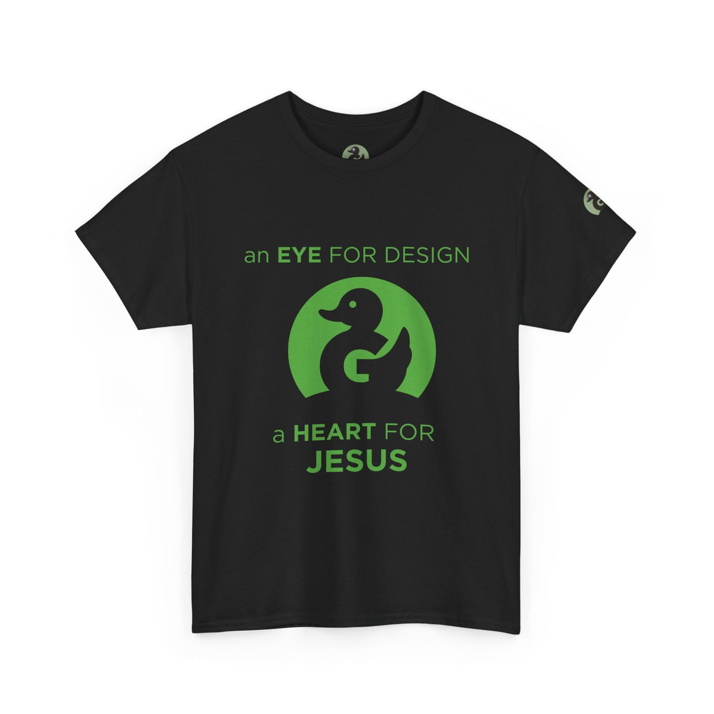 Christian Design T‑Shirt — "An Eye for Design, A Heart for Jesus"