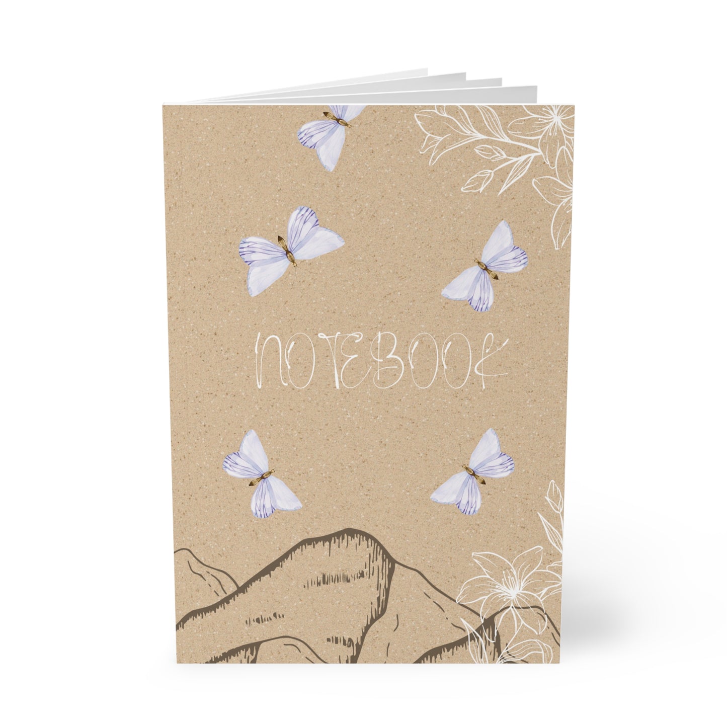 Libreta con diseño de mariposas, diario ecológico, agenda inspirada en la naturaleza, regalo para escritores, papelería floral, tamaño A5