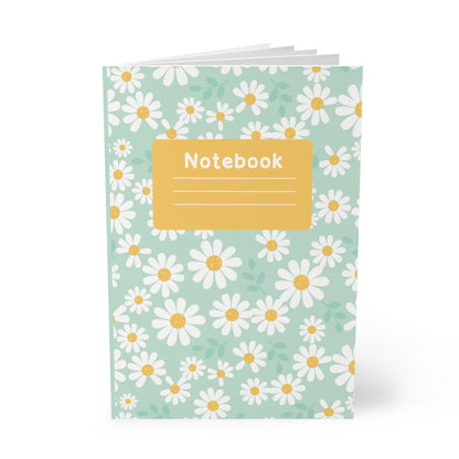 Floral Softcover Notebook, Stylish Journal for Note-Taking, Floral Diary, Gift for Students, Eco-Friendly Notepad, Compact A5 Size