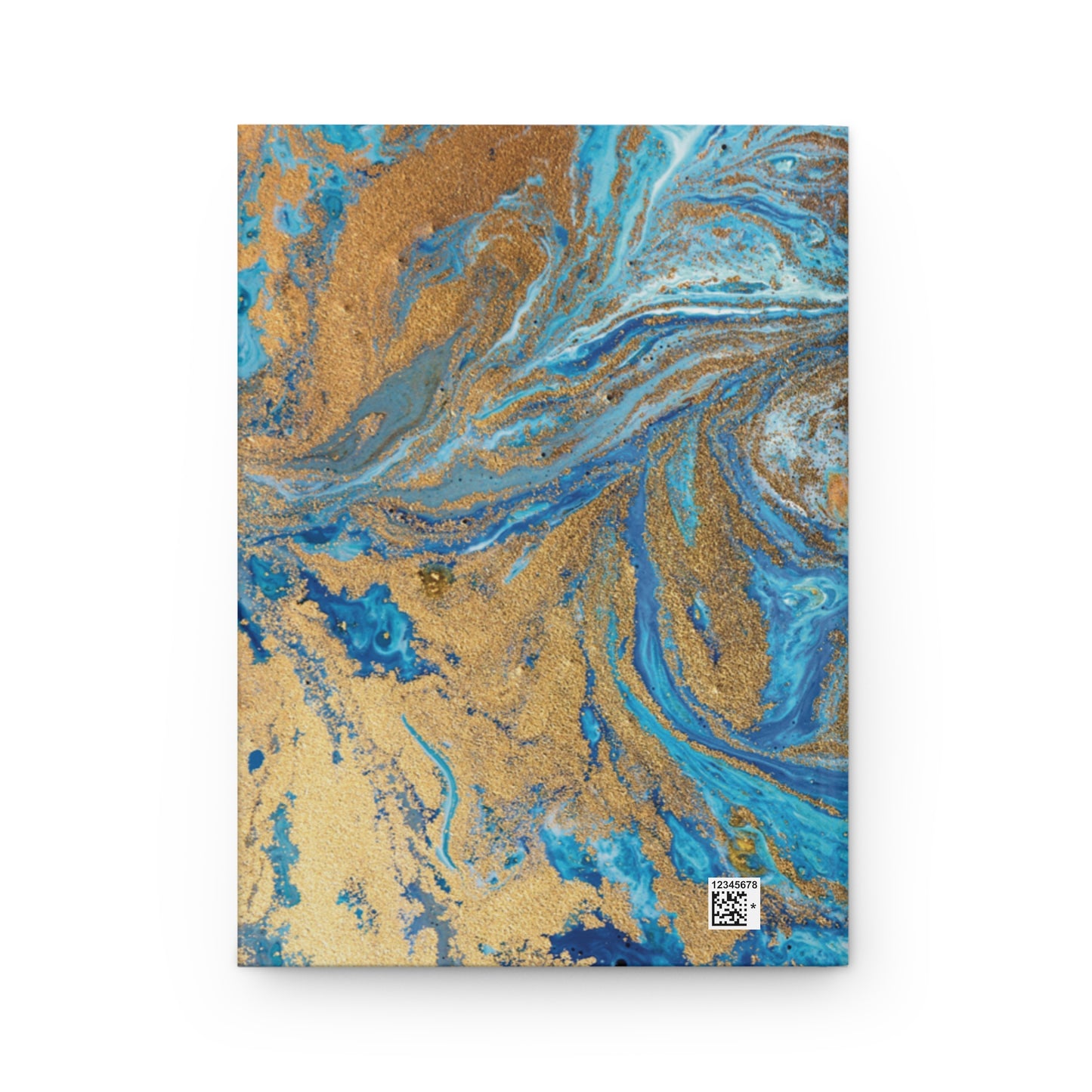 Elegant Royal Blue & Gold Swirl Designer Notebook - Hardcover Journal