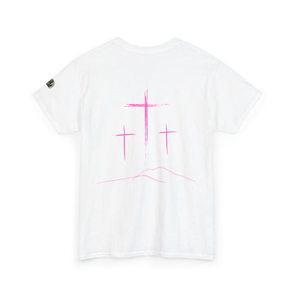 Premium Tee | with 3 Pink Crosses on the back
