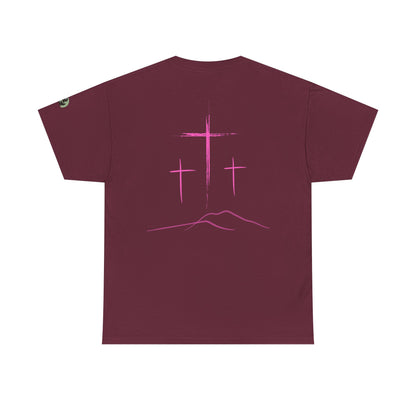 Premium Tee | with 3 Pink Crosses on the back