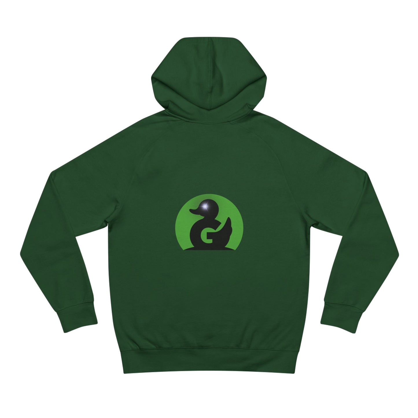 Green Duck Unisex Hoodie – Iconic Logo, Black Trim, Sparkle Eye Detail | Soft Premium Fit