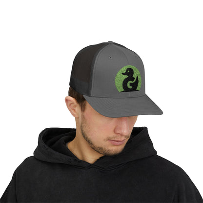 Green Duck Media Snapback Hat - With Green Logo