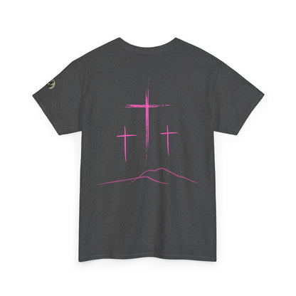Premium Tee | with 3 Pink Crosses on the back