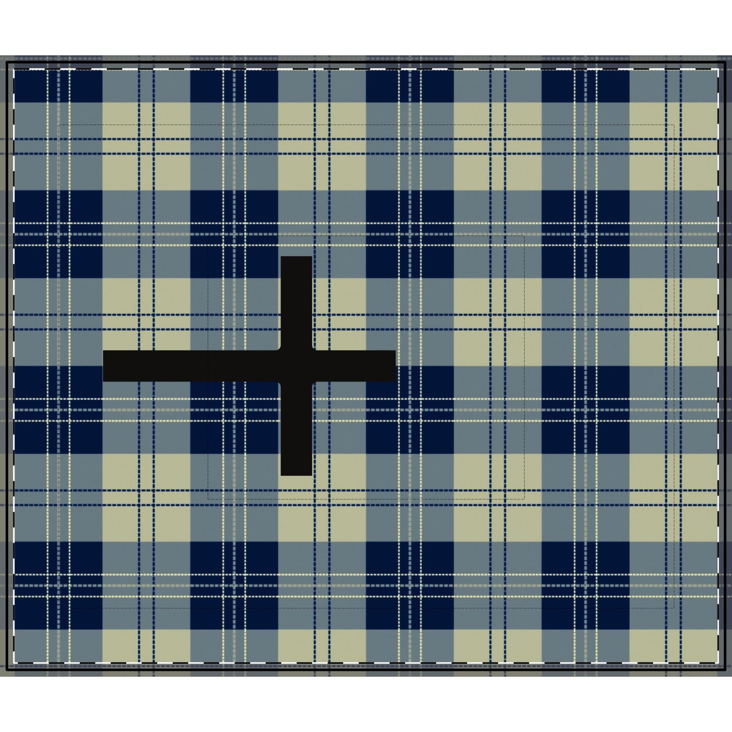 Plaid Comforter - with black cross, 2.1 color edition