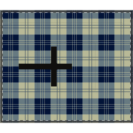 Plaid Comforter - with black cross, 2.1 color edition