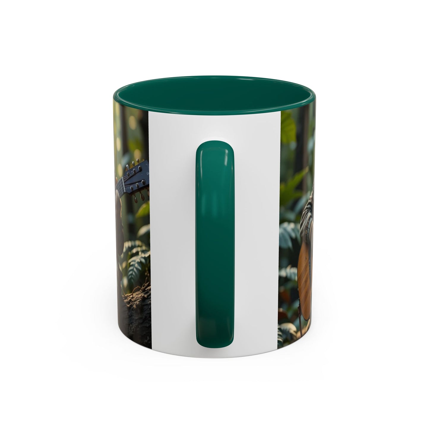 Taza de café con gato tocando la guitarra – Regalo divertido para amantes de la música y los gatos (11 oz y 15 oz)