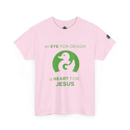 Christian Design T‑Shirt — "An Eye for Design, A Heart for Jesus"