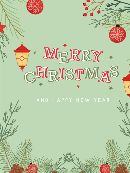 Merry Christmas & Happy New Year, Softcover Notebook