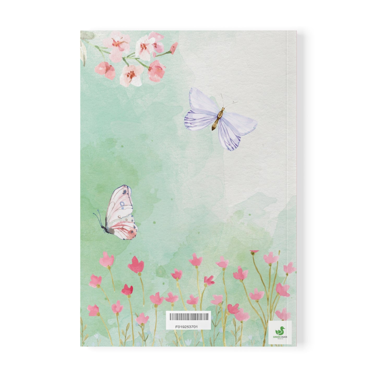 Floral Softcover Notebook, Journal, Gift for Students, Writing Journal, Butterfly Decor, Floral Theme, Compact A5 Size