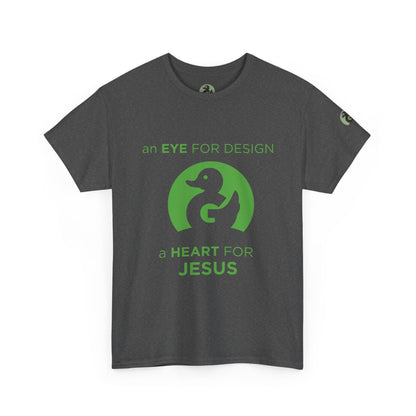 Christian Design T‑Shirt — "An Eye for Design, A Heart for Jesus"