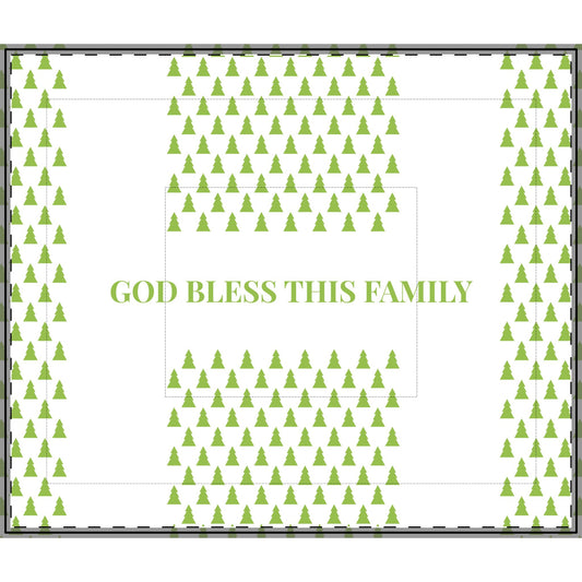 God Bless This Family Comforter – Little Christmas Trees Holiday Design