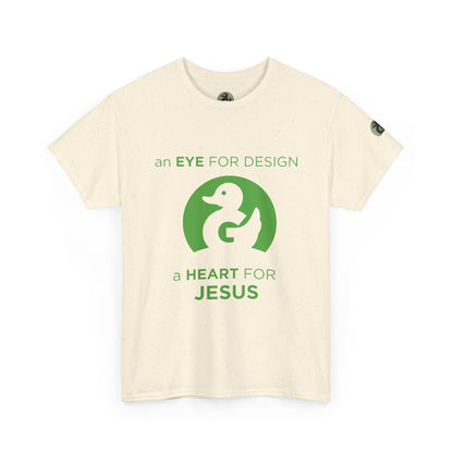 Christian Design T‑Shirt — "An Eye for Design, A Heart for Jesus"