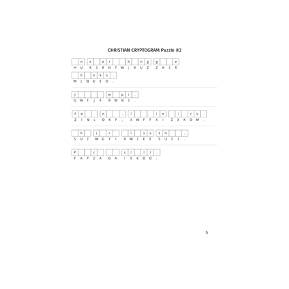 Christian Cryptograms: Entertainment while feeding the soul & spirit