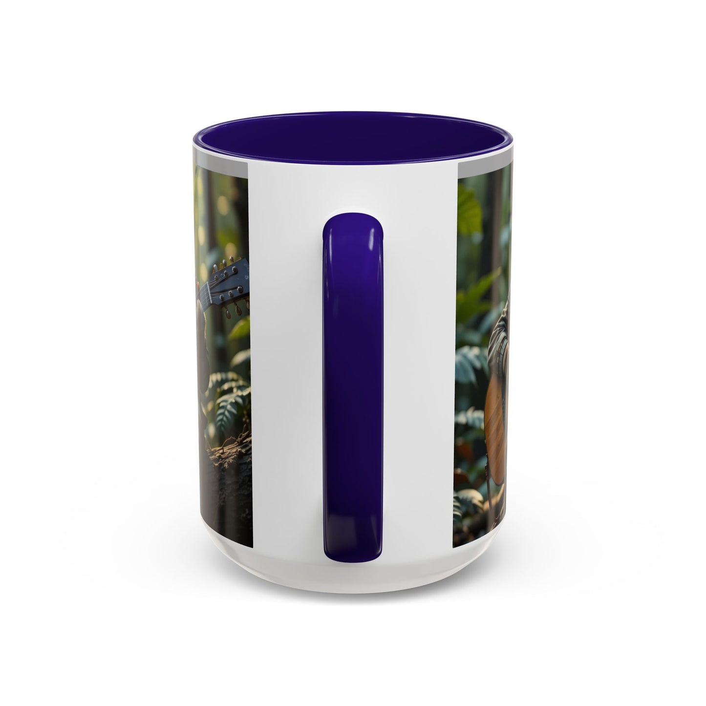 Taza de café con gato tocando la guitarra – Regalo divertido para amantes de la música y los gatos (11 oz y 15 oz)