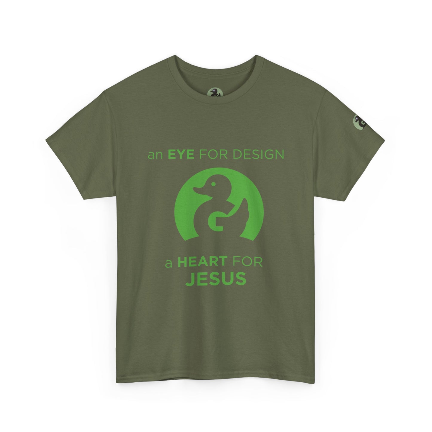 Christian Design T‑Shirt — "An Eye for Design, A Heart for Jesus"