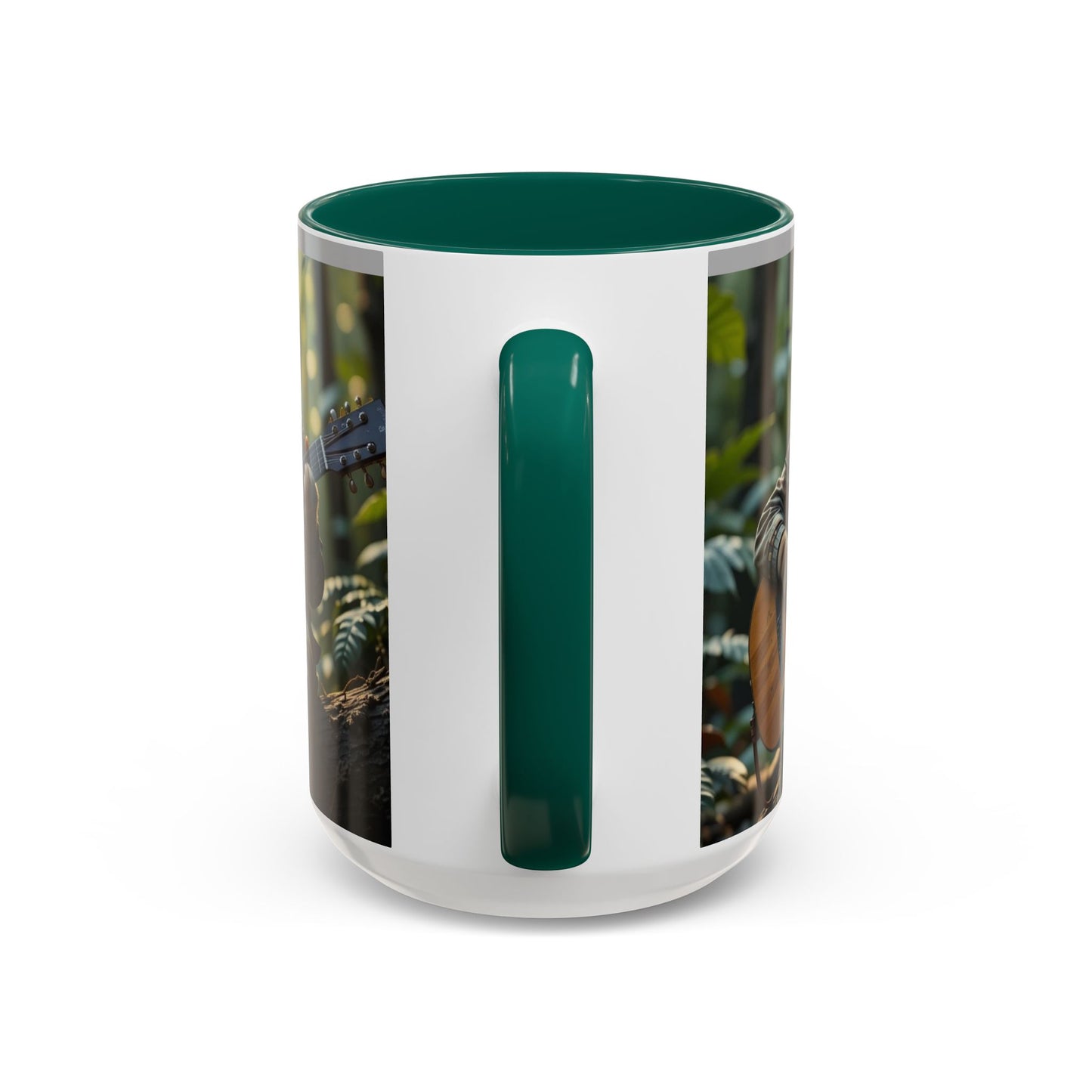 Taza de café con gato tocando la guitarra – Regalo divertido para amantes de la música y los gatos (11 oz y 15 oz)