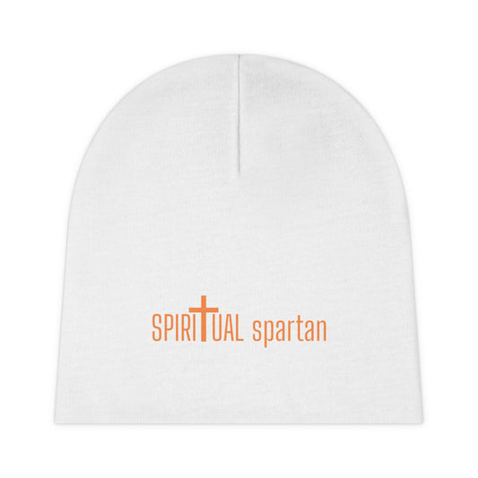 White & Orange Beanie - Spiritual Spartan Collection