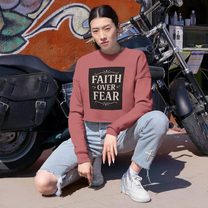 Faith Over Fear Gray Sweatshirt - Christian Crewneck, 3 other color selections
