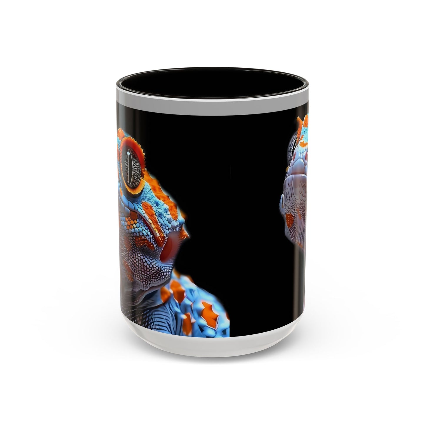 Taza de café con diseño de lagarto colorido – Diseño vibrante de reptil (11 oz y 15 oz)