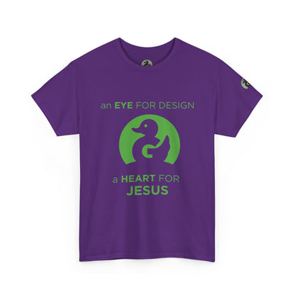 Christian Design T‑Shirt — "An Eye for Design, A Heart for Jesus"