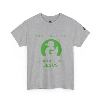 Christian Design T‑Shirt — "An Eye for Design, A Heart for Jesus"