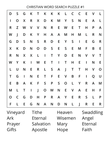 100 Christian Word Search Puzzles: Christmas Edition
