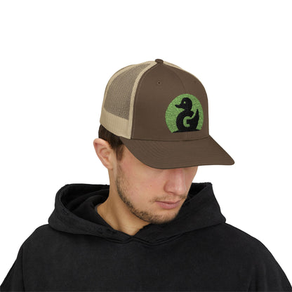 Green Duck Media Snapback Hat - With Green Logo