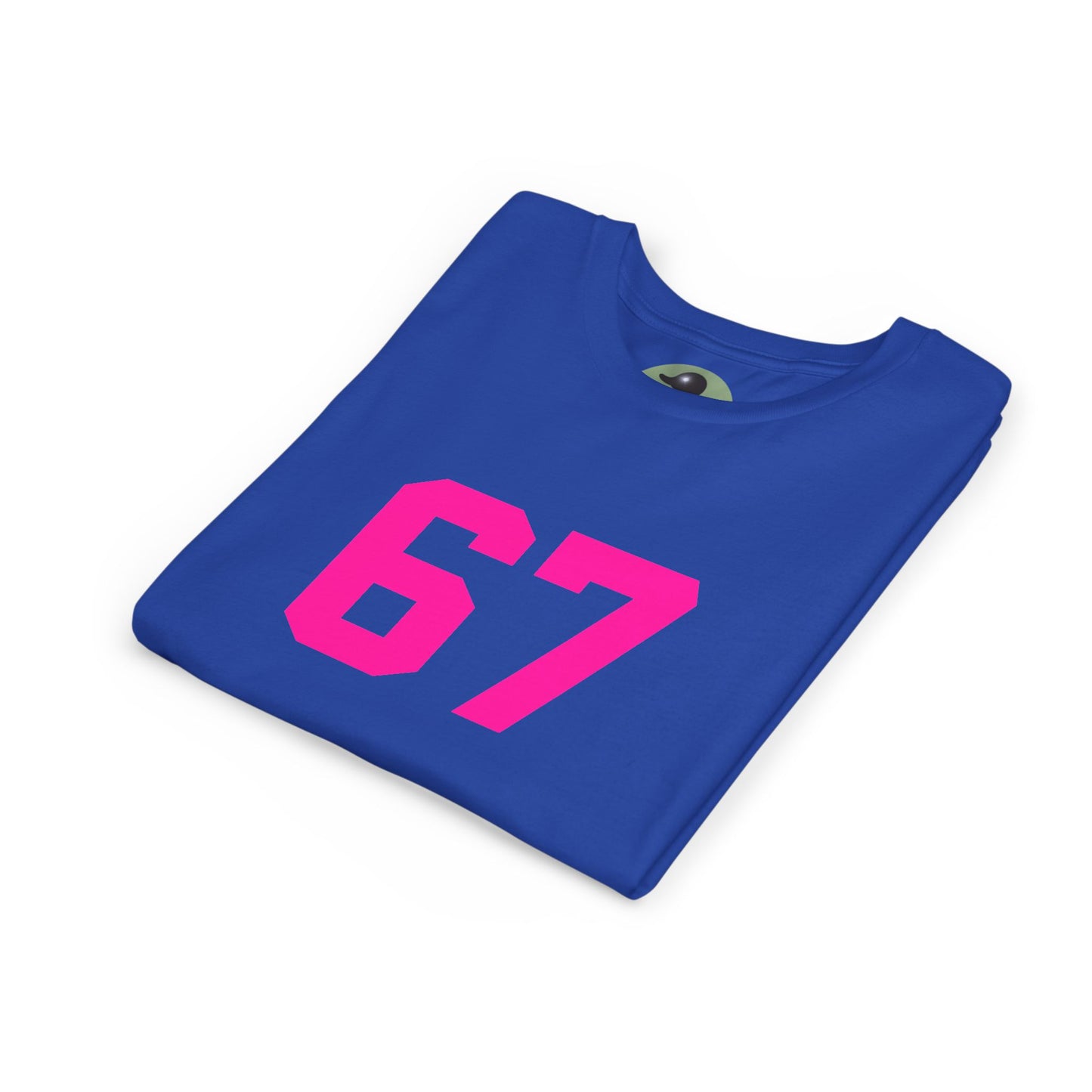 Youth Tee — Bold Pink "67" Number Sports Shirt, meme