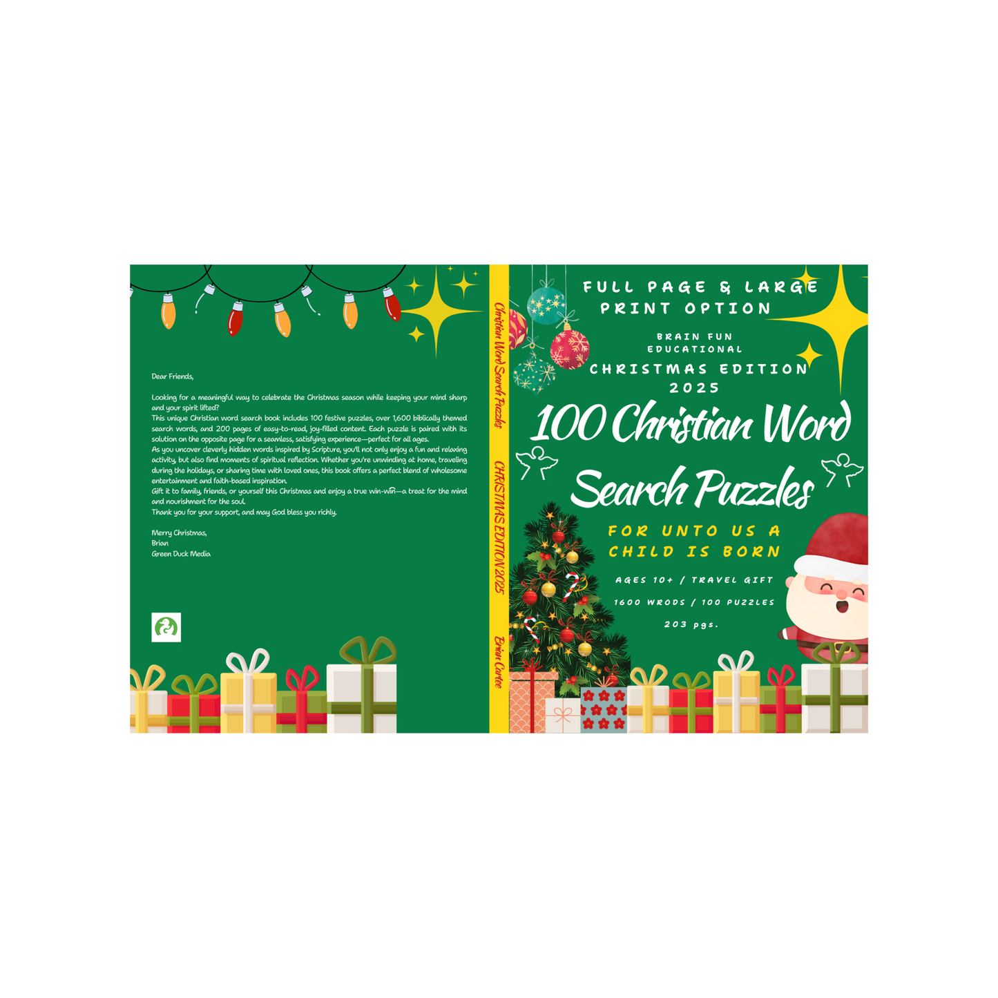 100 Christian Word Search Puzzles: For unto us a child is born