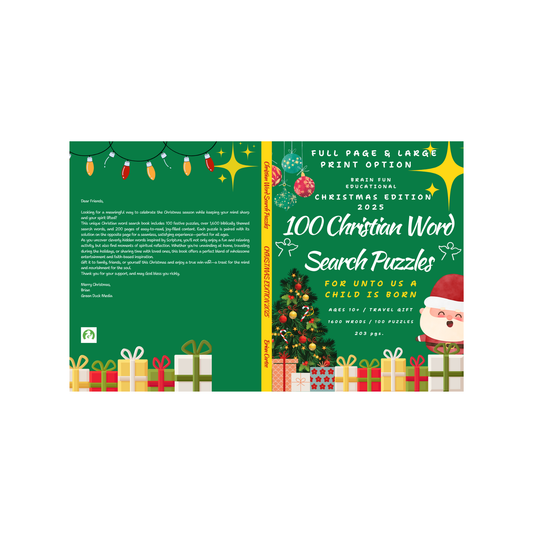 100 Christian Word Search Puzzles: For unto us a child is born