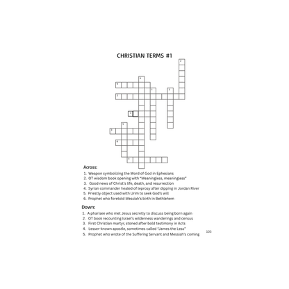 Christian Puzzle Book, Hybrid: Amazing Food for the Soul, Educational, Ages 13+, Travel, Gift, Sunday School Use