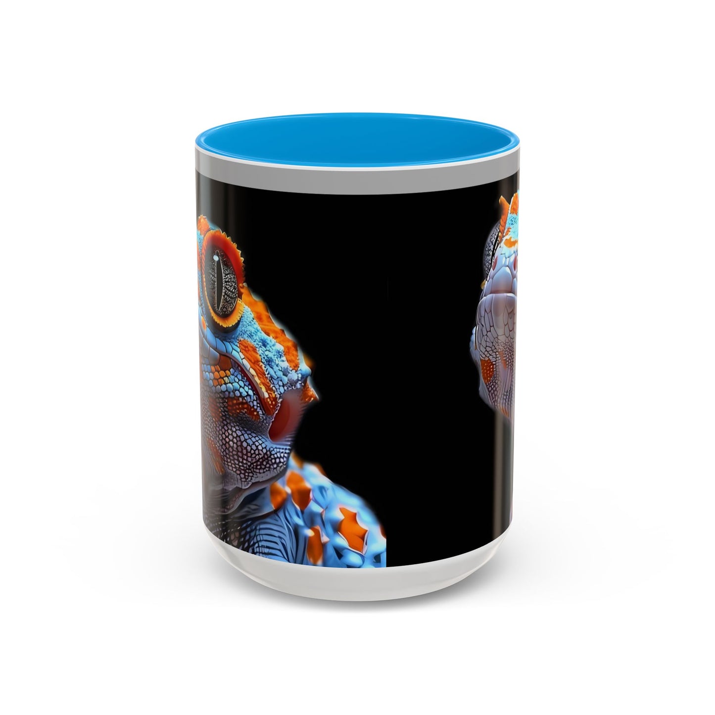 Taza de café con diseño de lagarto colorido – Diseño vibrante de reptil (11 oz y 15 oz)