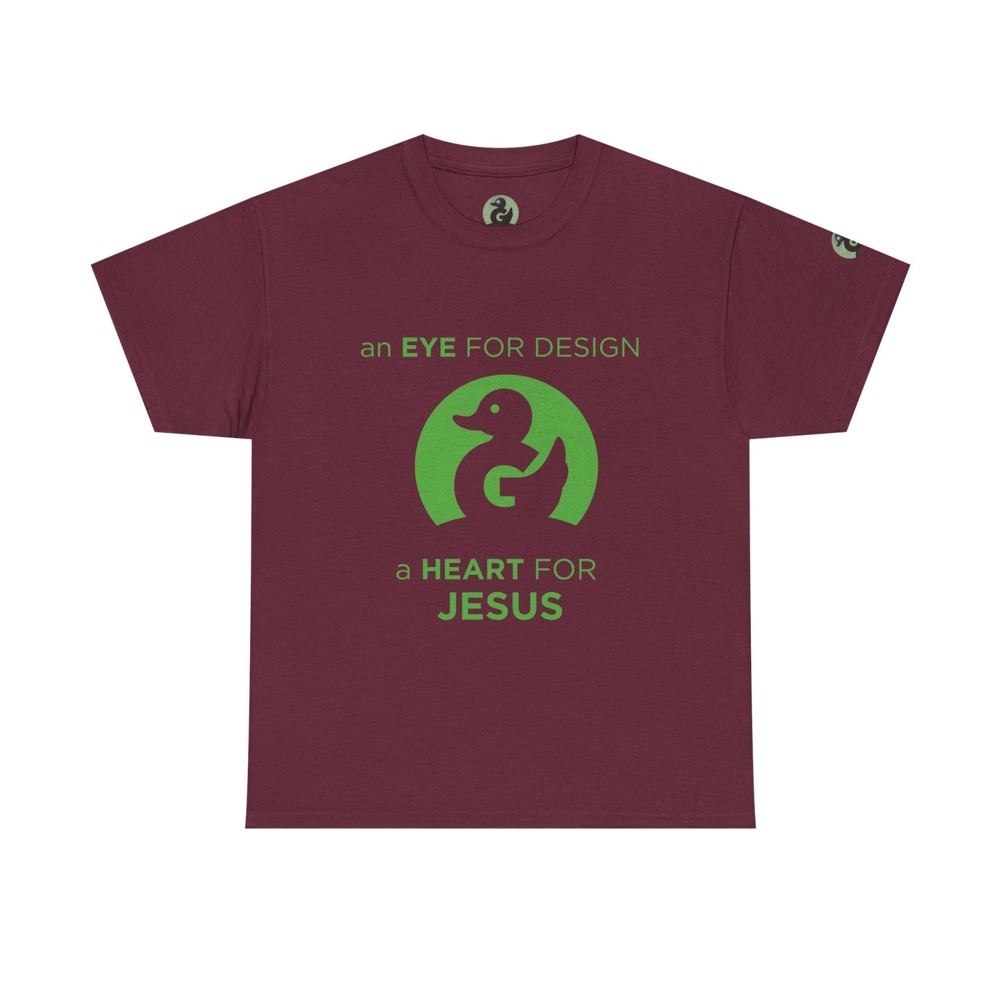 Christian Design T‑Shirt — "An Eye for Design, A Heart for Jesus"