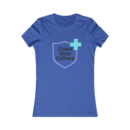 Women's Favorite Tee "Cross Over Culture", with many assorted colors to choose
