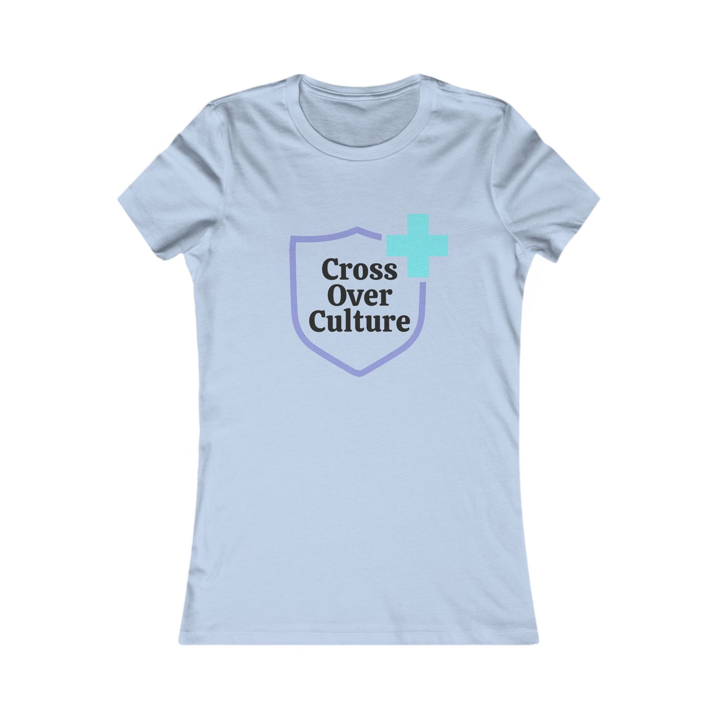 Women's Favorite Tee "Cross Over Culture", with many assorted colors to choose
