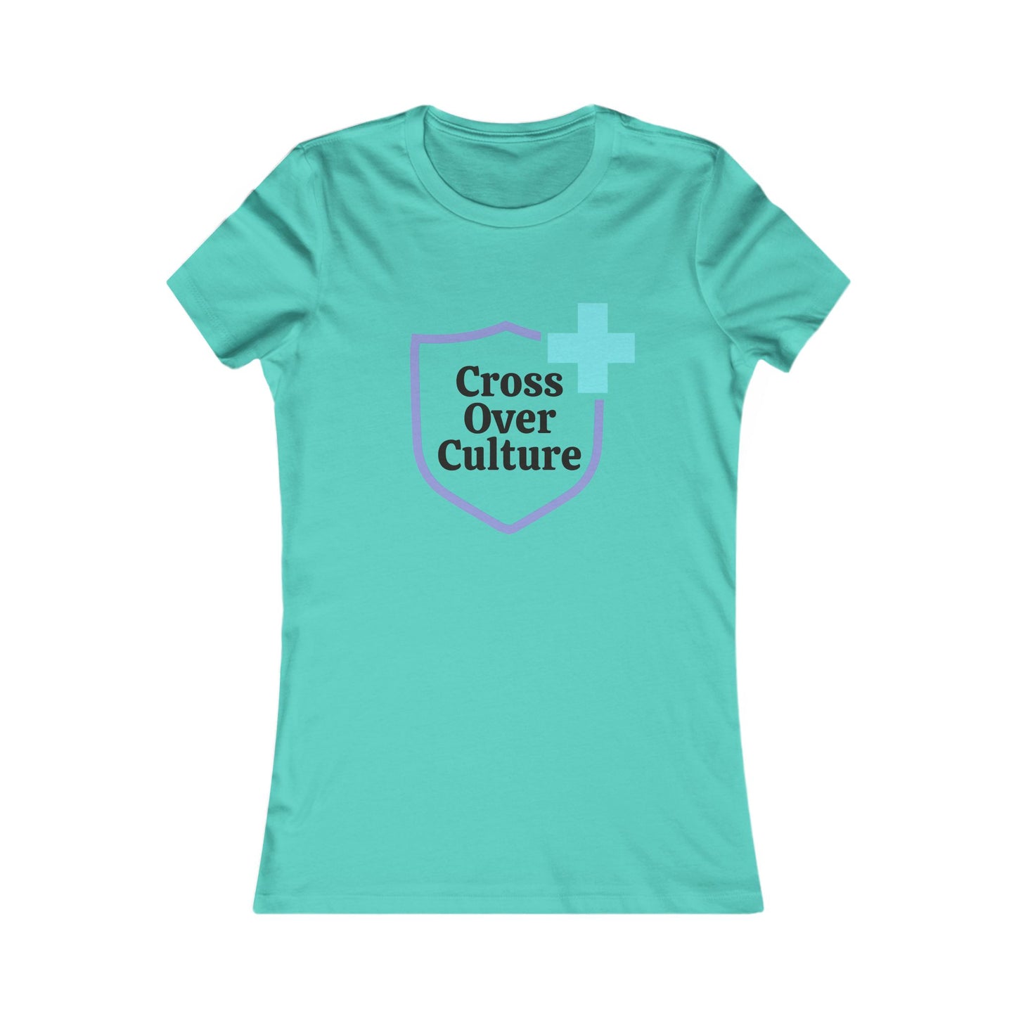 Women's Favorite Tee "Cross Over Culture", with many assorted colors to choose
