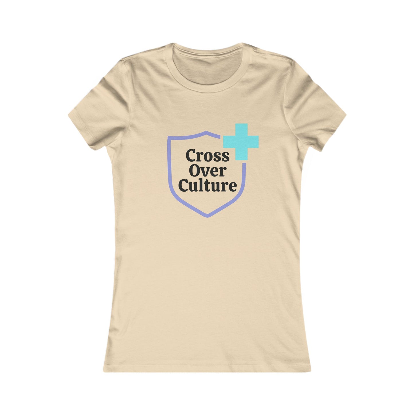 Women's Favorite Tee "Cross Over Culture", with many assorted colors to choose