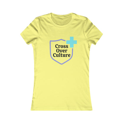 Women's Favorite Tee "Cross Over Culture", with many assorted colors to choose