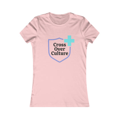 Women's Favorite Tee "Cross Over Culture", with many assorted colors to choose