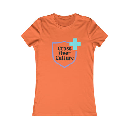 Women's Favorite Tee "Cross Over Culture", with many assorted colors to choose