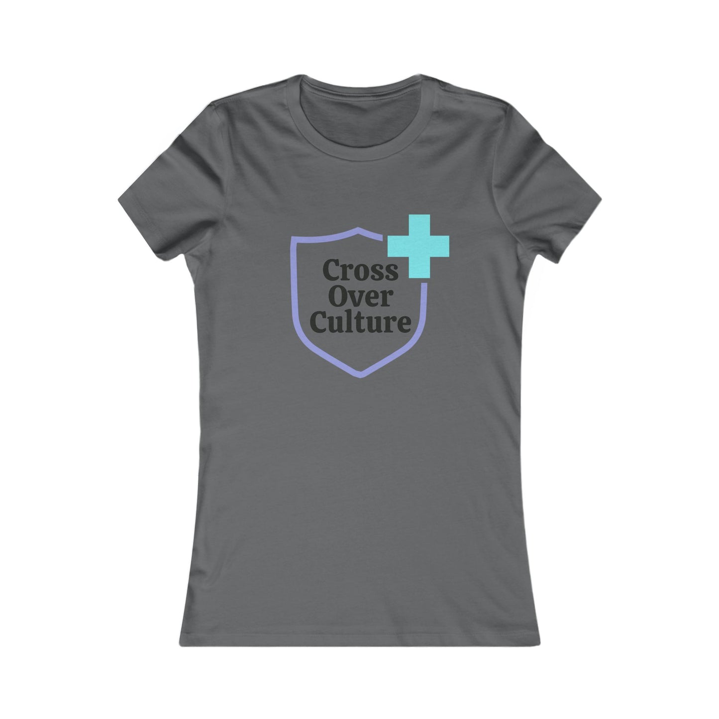 Women's Favorite Tee "Cross Over Culture", with many assorted colors to choose