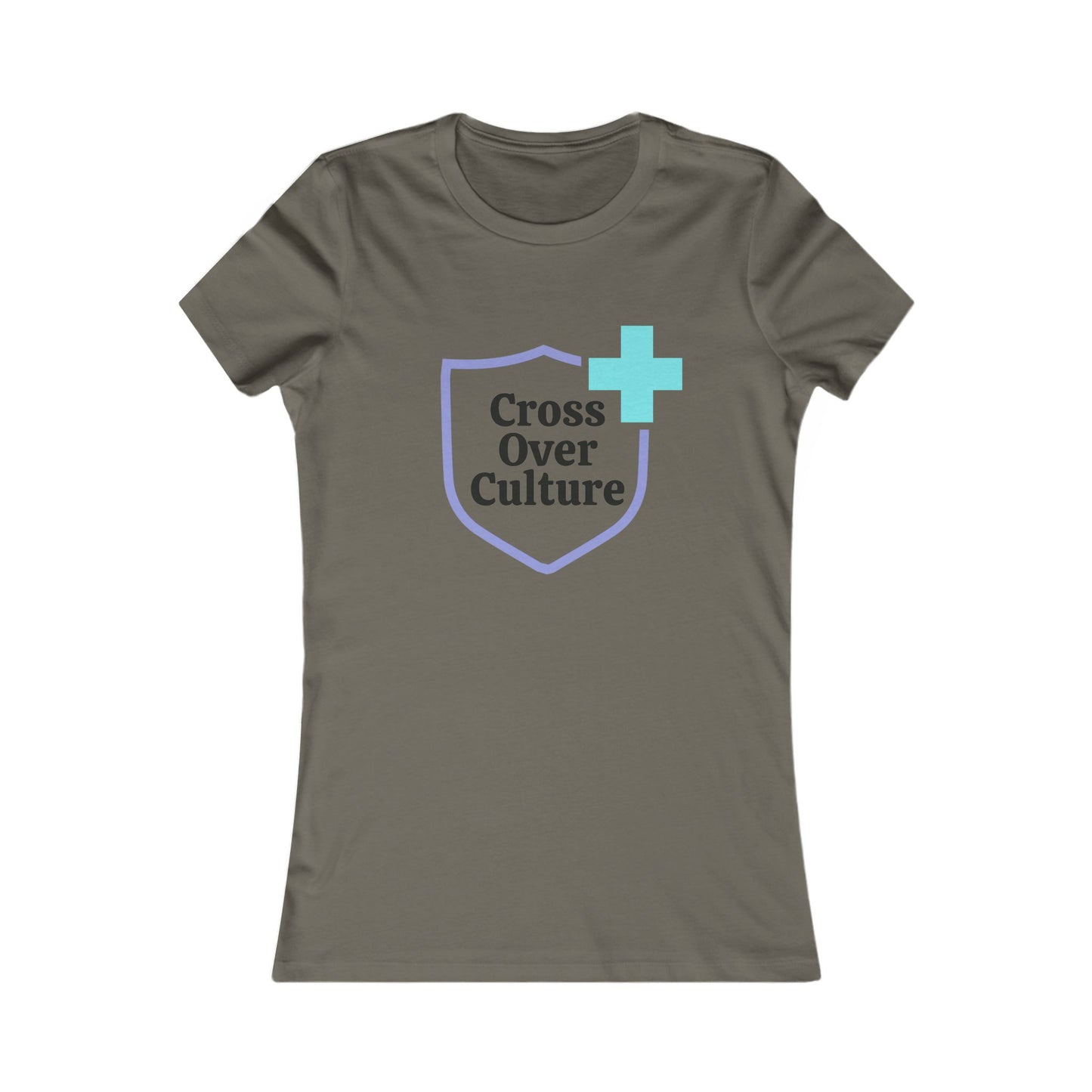 Women's Favorite Tee "Cross Over Culture", with many assorted colors to choose